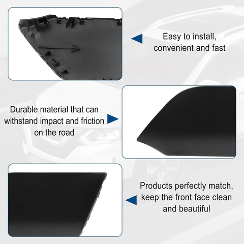 Front Bumper Tow Hook Cover For Nissan Rogue 2017-2020; durable, factory fit with easy installation overview images.