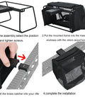 Assembly steps for Brass Catcher With Quick Release Picatinny Mount For AR 15 Rifle Range Shooting Zippered Mesh Shell Catcher