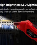 Circuit Breaker Finder Kit With GFCI Outlet Tester And 3 Accessories, showing LED lighting on wiring panel.