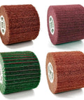 4 Pack Pro Grade Abrasive Burnishing Drum Wheel Set With Sandpaper For Metal Rust And Paint Removal