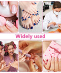 Collage showing nail care using 40 Piece Stone Nail File Pumice Stick Set For Fingernails And Cuticles Pro Grade Stone Buffing File Rock Tools for mani pedi care.