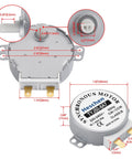 Top Notch Synchronous Motor 220V 50Hz 4 RPM CW CCW Replacement For Microwave Oven Turntable with detailed measurements