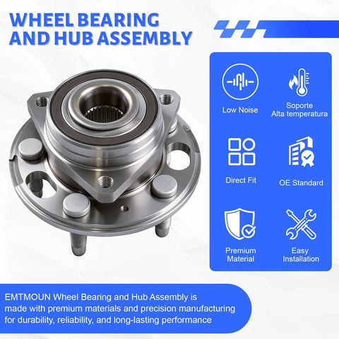 Wheel Hub And Bearing Assembly 513288 For Chevy Malibu Buick Regal Cadillac XTS Impala Buick LaCrosse Equinox GMC Terrain Saab 9 5