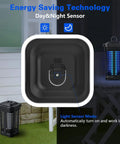 Outdoor Indoor Mosquito Killer Zapper With Smart Light Sensor, 4300V 18W Electric Insect Killer in a garden setting