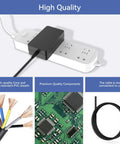 Black AC DC Adapter For Foresight GC2 Golf Launch Monitor power supply on white surge protector with cord details