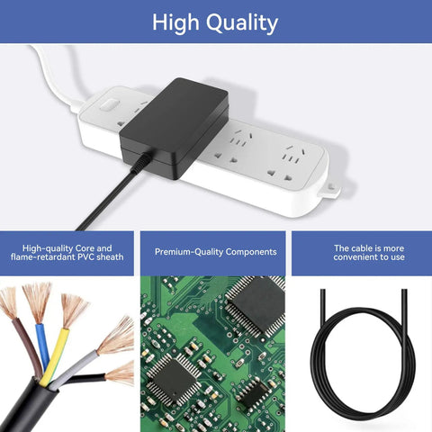 Universal AC DC Power Adapter For Foresight GCQuad GCQ And QuadMAX QM Golf Launch Monitors on power strip, core and components