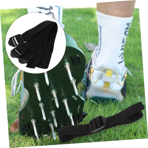Lawn aerator shoe with Eight Pack Lawn Spike Laces For Grass Spiked Shoes Straps Garden Aerator Shoes Nylon Laces Adjustable