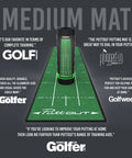 Medium Putting Mat For Home Golf Practice, 7.9ft x 1.6ft Green, Smooth Roll And Medium-Fast Pace, Durable Rubber-Backed Nylon Surface