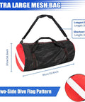 Extra Large Dive Gear Duffle Bag With Padded Removable Adjustable Shoulder Strap And Wrap Handle Up To 120L Black Bag
