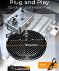 Beast Bright 150W UFO LED High Bay Light with 22500 lumens, aluminum housing, IP65 waterproof setup on ceiling with plug