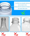 Six Pack Of 53Mm Screw On Water Bottle Caps With Foam Lined Leak Free Seal For 5 Gallon Jugs Rock Solid Replacement Lids 53 400 Thread Size Easy Change White image showing compatible bottle necks.