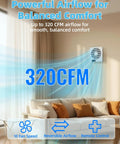 8 Inch Room To Room Through Wall Fan With Remote 320 CFM Air Transfer Quiet DC Motor 10 Speed Exhaust Fan For Bedroom