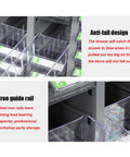 Solid Build Cold Rolled Steel Parts Cabinet With One Hundred Easy Pull Clear Plastic Drawers For Nuts Bolts Screws Hardware And Home Garage Workshop Organization Solutions, showcasing anti-fall design and metal guide rail.
