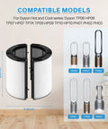 360 Degree Glass HEPA Plus Carbon Air Purifier Filter with Dyson models like Pure Cool, Pure Hot Cool Cryptomic, and Humidify Cool.