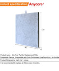Two Pack Replacement Filter For PEAIRPLG PureZone Air Purifier Compatible With Pure Enrichment Purifier 3 In 1 True HP HEPA 13 Filtration