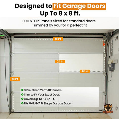 Top Rated Garage Door Insulation Kit For 8x8 Single Doors Includes Eight Precut Foam Core Panels With Tape And Cutter To Seal Drafts Block Heat Loss And Keep Your Garage Snug Year Round.