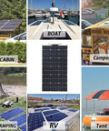 Ultimate 200W Solar Panel Kit For RV Boat Cabin Car Trailer With 12V System used in multiple off-grid adventure setups.