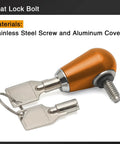 Seat Lock Anti Theft Bolt With 1/4-20 Thread For Touring Sportster Softail Dyna Road King Street Glide Electra Glide And More Motorcycles Stainless Steel Screw Aluminum Cover Easy Install