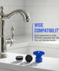Two Pack Faucet Aerator Replacement For RP53998 Comes With Removal Wrench M21.5 Thread And 2.2 Gpm Water Flow Control Knockout Performance, installed on kitchen faucet.