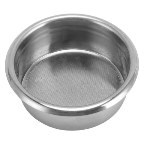 58mm Espresso Portafilter Basket For Home Machines, 18g 304 stainless steel filter showcasing even extraction design
