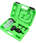 Power Steering And Brake Bleeder Kit For Air Removal After Fluid Changes Vacuum Adapter Kit For Reservoir Bleeding in green case