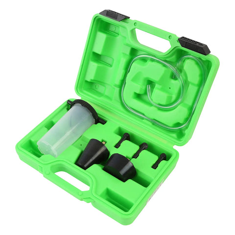 Power Steering And Brake Bleeder Kit For Air Removal After Fluid Changes Vacuum Adapter Kit For Reservoir Bleeding in green case