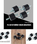 Heavy Duty Rubber Vibration Isolator Mounts 40x30mm Shock Absorbing Studs For HVAC Machinery Industrial Equipment Noise Reduction And Quiet Operation Easy Installation For Compressors Engines And Water Pumps, four rubber mounts