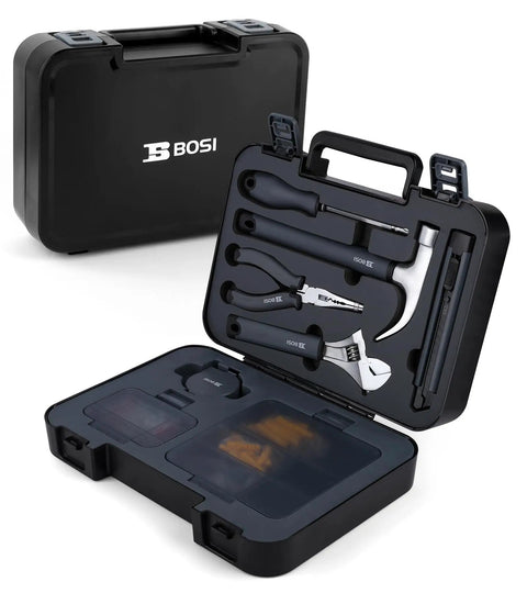 136 Piece All In One Hand Tool Set For Home DIY And Everyday Repairs With Screwdrivers Wrenches Hammer Tape Measure Pliers In A Compact Portable Tool Box Rust Resistant Heavy Duty For Quick Home Fixes