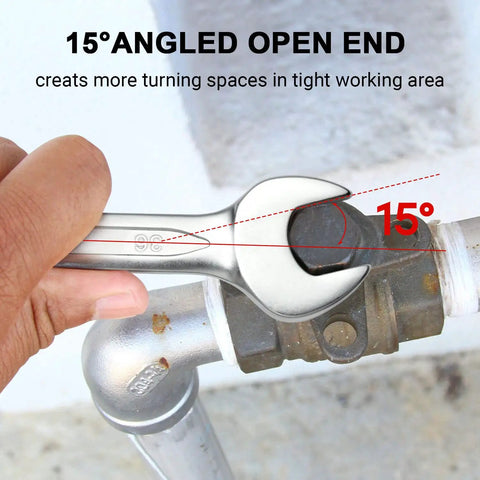 36mm Metric 12 Point Box End Wrench With 15 Degree Offset Chrome Vanadium Steel used on pipe fitting