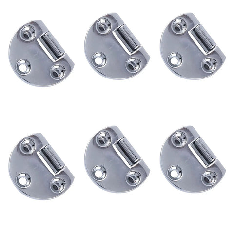 Zinc Alloy Flip Hinge 6 Pack 46 x 29mm 3.8mm Thick 90 Degree Folding Butt Hinge displayed in a set of six.