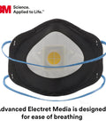 Particulate Respirator P95 8271 10 Per Dispenser Pack Light Blue NIOSH Approved For Oil And Non Oil Aerosols With Braided Headbands And All Day Comfortable Fit