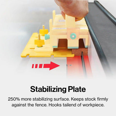 Absolute Beast Mode 3D Pushblock For Boss Level Safety On Router Tables And Jointers Delivers smooth feed control with stabilizing plate.