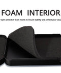 Open Portable Pistol Safe for Travel and Cars Handgun Lock Box with foam interior, 3 Digit Combination Lock, and steel body
