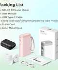 Label Maker With Tape Pack P21 Bluetooth Printer Wireless Slick Mini Label Maker With 3 Tapes And Case shown in packaging