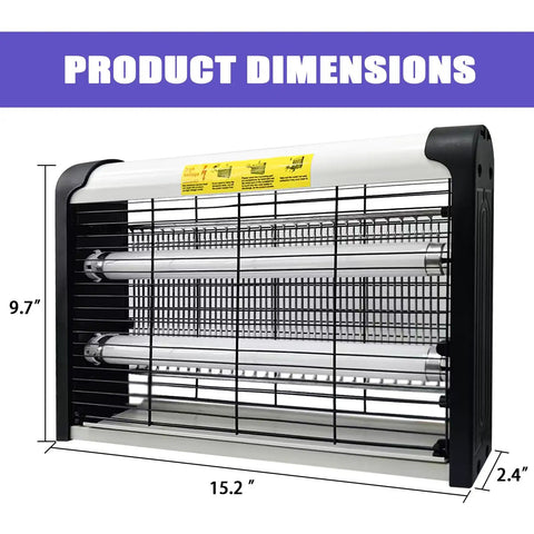 20W Indoor Bug Zapper With UV Light Mosquito Trap Insect Killer For Home Office And Restaurant Safe Mesh Guard Protects Family And Pets Easy To Clean Low Noise Energy Efficient