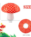 Six Pack Mushroom Paper Lanterns Set For Party Decor And Nursery Ornaments, red and white 3D mushroom, 7.89 x 7.29" size