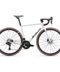 White 54cm Carbon Road Bike With Ultegra Di2 9270 Electronic Shifting, 24 Speeds, Full T1000 Carbon Frame And Fork, side view