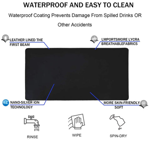 Giant XXL Waterproof Gaming Mouse Pad With Stitched Edge Non Slip Desk Mat featuring waterproof and easy-to-clean design.