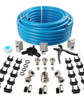 Leakproof Three Quarters Inch One Hundred Foot Pro Grade Air Line Kit With Dual Outlet Piping For Rapid Air System