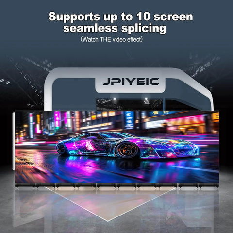 80 Inch Led Poster Display Straight Fire Visuals For Commercial Digital Signage with vibrant car visuals on seamless screen.