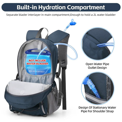 Unisex 20L Lightweight Waterproof Hiking Backpack For Men And Women All Day Comfort With Breathable Ergonomic Back Panel For Travel Camping Cycling