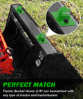 2 Pack 3 By 8 Inch Tractor Bucket Grab Hooks Grade 70 Forged Steel Bolt On Grab Hooks with backer plate on tractor loader