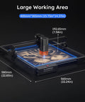 20W A20 Pro V2 Laser Engraver With Auto Air Assist And Eye Protection engraving a cat image on large surface