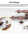 Sturdy Stainless Steel Rustic Door Pull Handle For Sliding Doors Easy Install With Classic Antique Look Perfect For Home Office Garage Shop And Mall Use 80 Cm 31 Inch Length, showing silicone gasket and screws.