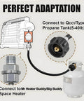 Propane Fuel Filter With Six Foot Hose For Buddy Series Heaters QCC1 Type1 Adapter connection diagram