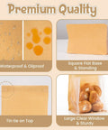 Bread And Cookie Bags With Seal And Window 50 Pack Reusable Bakery Bags With Tin Tie Tabs For Sealed Baked Goods Packaging showcasing details