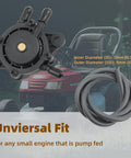 Fuel Pump And Fuel Filter Kit With Fuel Line Replacement For John Deere Lawn Tractors And Honda on grass with hose and pump