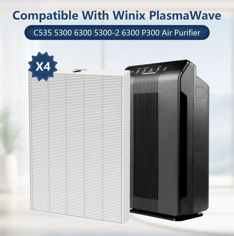 C535 Replacement Filter Compatible With 115115 Size 21 For 5300 2 P300 6300 2 5300 9000 Series Air Purifiers True H13 HEPA Filter next to air purifier