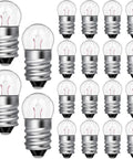 20 Pieces E10 Miniature Light Bulbs Replacement For DIY Circuits And Experiments 3.8V 0.3A Tiny Screw Base Lamps