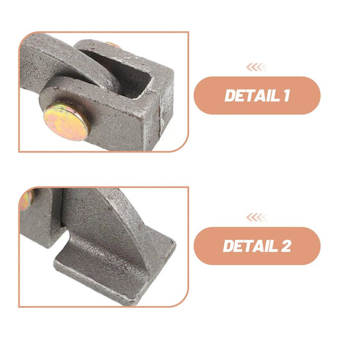 Close-up of 2 Pack Heavy Duty Steel Dump Trailer Hinges For Door Gate Weld On Tailgate Hinge Ear Bracket End Gate Mount
